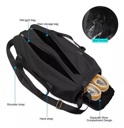 Bolso Deportivo de Alta Resistencia con Compartimento para Calzado – Ideal para Gimnasio y Viajes